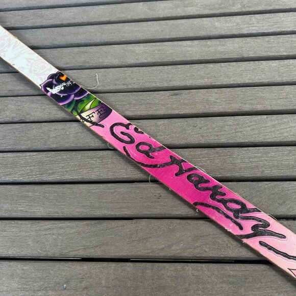 Ed Hardy Tattoo Bling Handmade Leather Belt Size Large READ - Picture 4 of 16